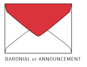 baronial envelope flap