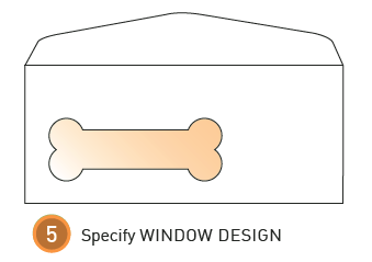 How to measure an envelope window step 5: Specify window design